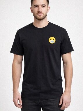 Face with mask embroidered tee shirt size Small NWOT